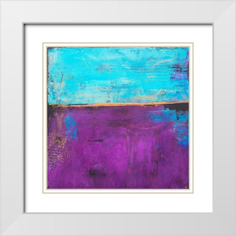 Purple Velvet White Modern Wood Framed Art Print with Double Matting by Ashley, Erin