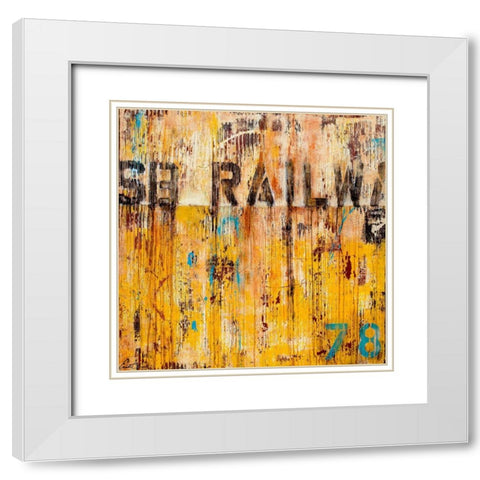 Southbound Railway White Modern Wood Framed Art Print with Double Matting by Ashley, Erin
