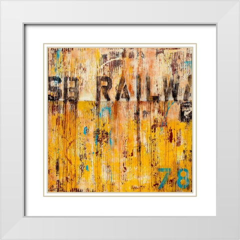 Southbound Railway White Modern Wood Framed Art Print with Double Matting by Ashley, Erin