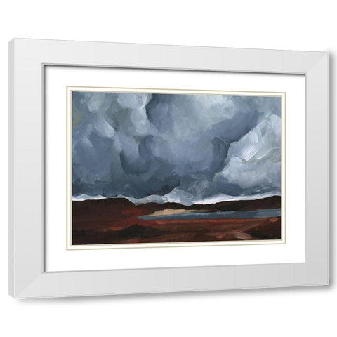 Ash Blue Sky I White Modern Wood Framed Art Print with Double Matting by Parker, Jennifer Paxton
