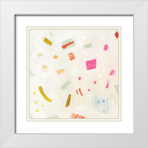Candied Confetti II White Modern Wood Framed Art Print with Double Matting by Vess, June Erica