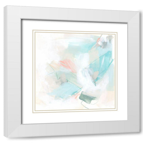 Pastel Matrix I White Modern Wood Framed Art Print with Double Matting by Vess, June Erica