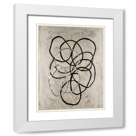 Disengage I White Modern Wood Framed Art Print with Double Matting by Willett, Michael