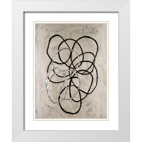 Disengage I White Modern Wood Framed Art Print with Double Matting by Willett, Michael