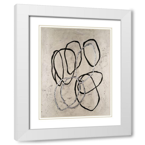 Disengage II White Modern Wood Framed Art Print with Double Matting by Willett, Michael