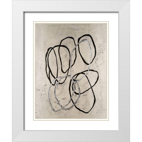 Disengage II White Modern Wood Framed Art Print with Double Matting by Willett, Michael