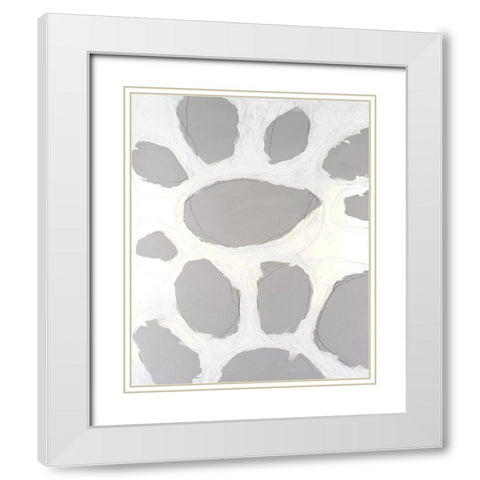 Sublunar I White Modern Wood Framed Art Print with Double Matting by Willett, Michael