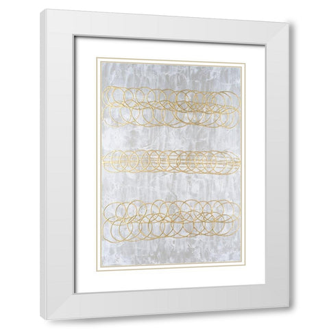 Frosted Helix I White Modern Wood Framed Art Print with Double Matting by Willett, Michael
