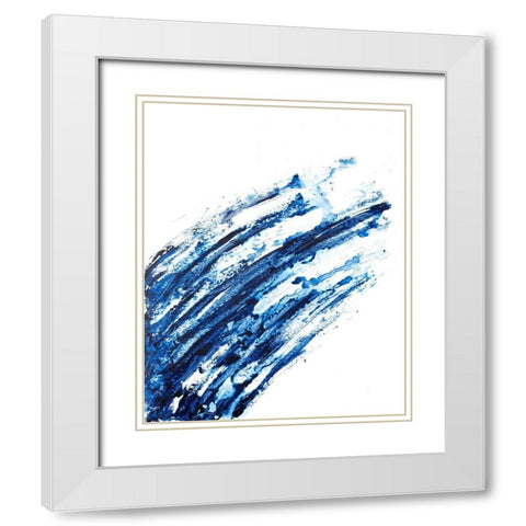 Indigo Arch I White Modern Wood Framed Art Print with Double Matting by Willett, Michael