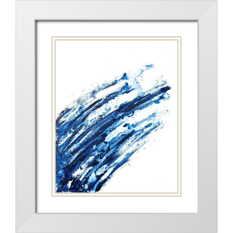 Indigo Arch I White Modern Wood Framed Art Print with Double Matting by Willett, Michael