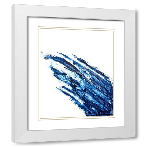 Indigo Arch II White Modern Wood Framed Art Print with Double Matting by Willett, Michael