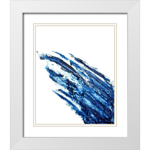 Indigo Arch II White Modern Wood Framed Art Print with Double Matting by Willett, Michael