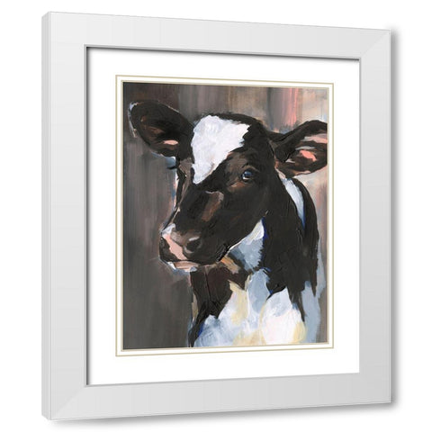 Bessie Blue Eyes II White Modern Wood Framed Art Print with Double Matting by Parker, Jennifer Paxton
