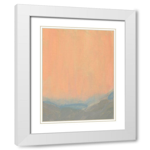 Sherbet Sunrise I White Modern Wood Framed Art Print with Double Matting by Green, Jacob