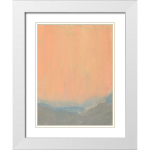Sherbet Sunrise I White Modern Wood Framed Art Print with Double Matting by Green, Jacob
