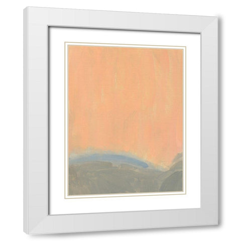 Sherbet Sunrise II White Modern Wood Framed Art Print with Double Matting by Green, Jacob