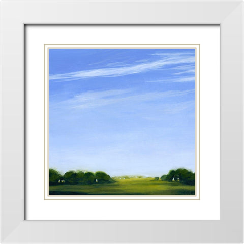 Horizon and Wisp I White Modern Wood Framed Art Print with Double Matting by Popp, Grace