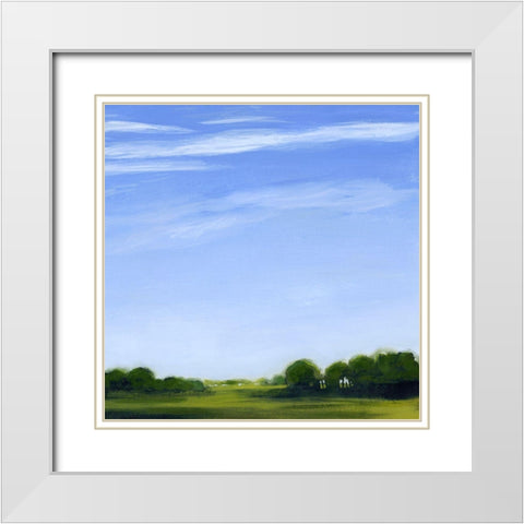 Horizon and Wisp II White Modern Wood Framed Art Print with Double Matting by Popp, Grace