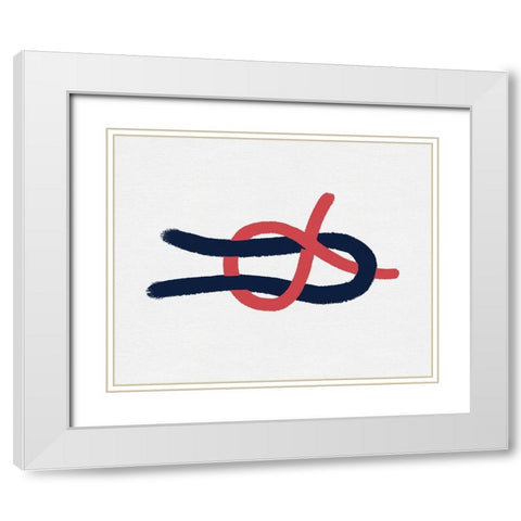 Sailing Knot I White Modern Wood Framed Art Print with Double Matting by Green, Jacob