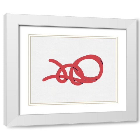 Sailing Knot II White Modern Wood Framed Art Print with Double Matting by Green, Jacob