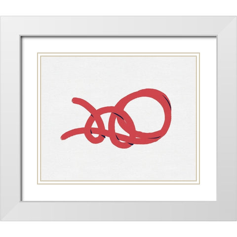 Sailing Knot II White Modern Wood Framed Art Print with Double Matting by Green, Jacob
