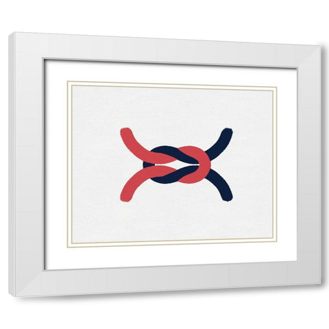 Sailing Knot III White Modern Wood Framed Art Print with Double Matting by Green, Jacob