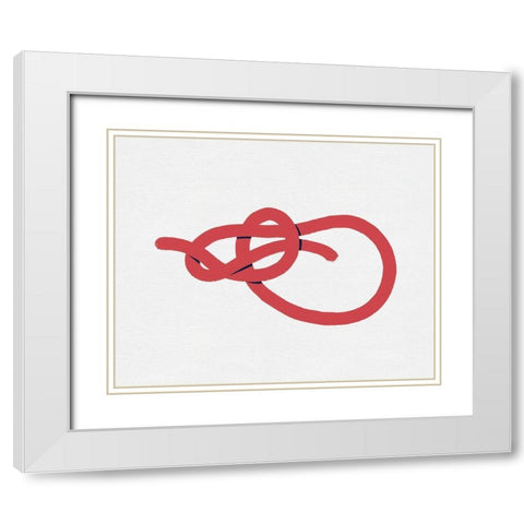 Sailing Knot IV White Modern Wood Framed Art Print with Double Matting by Green, Jacob