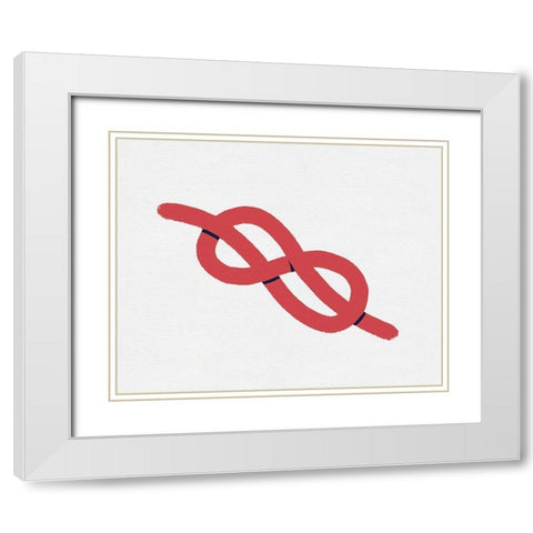 Sailing Knot VI White Modern Wood Framed Art Print with Double Matting by Green, Jacob