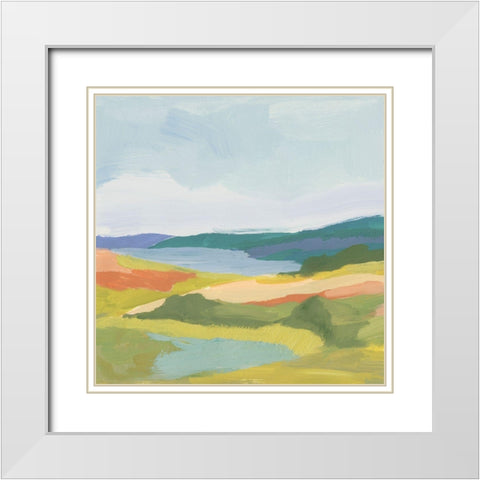 Vivid Bay View II White Modern Wood Framed Art Print with Double Matting by Barnes, Victoria