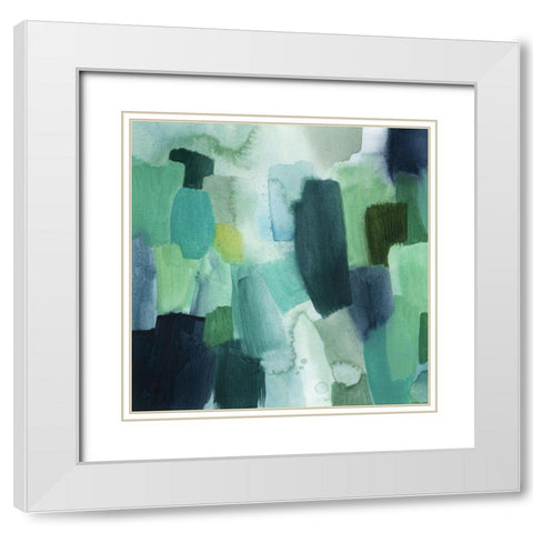 Pools Surface I White Modern Wood Framed Art Print with Double Matting by Popp, Grace