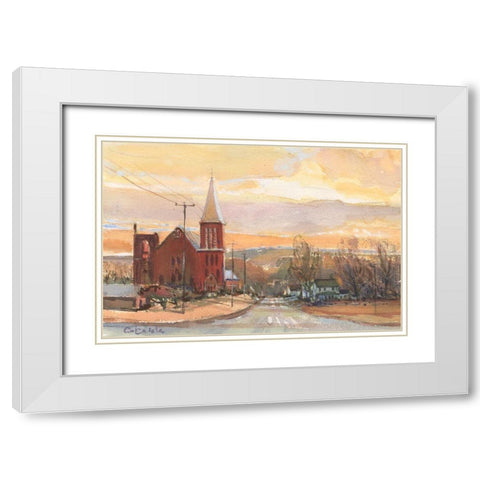 Pittsfield-Massachusetts White Modern Wood Framed Art Print with Double Matting by Calcasola, Stephen