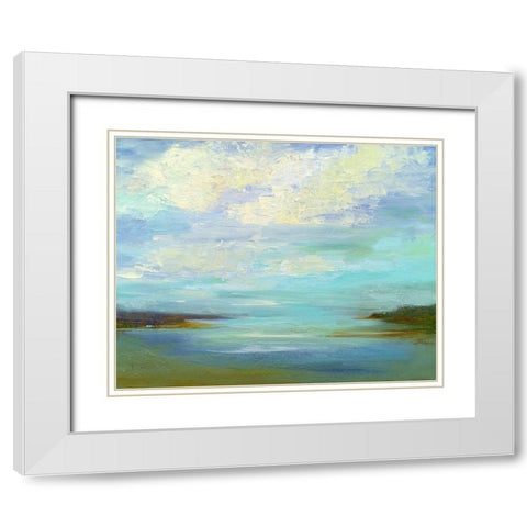 Little Inlet White Modern Wood Framed Art Print with Double Matting by Finch, Sheila