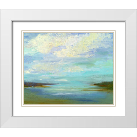 Little Inlet White Modern Wood Framed Art Print with Double Matting by Finch, Sheila