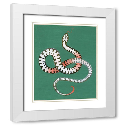 Serpent Shapes I White Modern Wood Framed Art Print with Double Matting by Popp, Grace