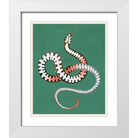 Serpent Shapes I White Modern Wood Framed Art Print with Double Matting by Popp, Grace