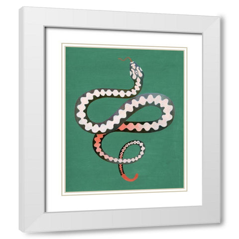 Serpent Shapes II White Modern Wood Framed Art Print with Double Matting by Popp, Grace