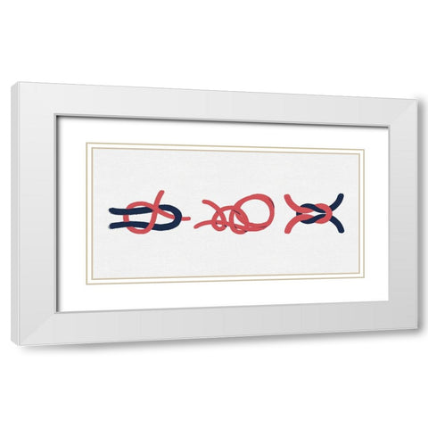 Sailing Knot Group I White Modern Wood Framed Art Print with Double Matting by Green, Jacob