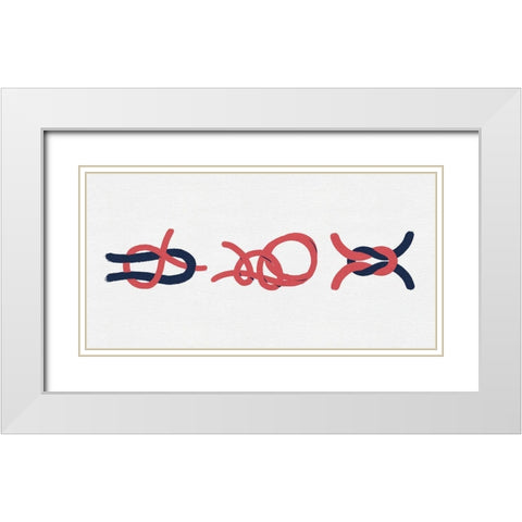Sailing Knot Group I White Modern Wood Framed Art Print with Double Matting by Green, Jacob