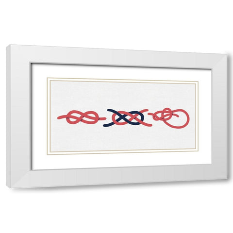 Sailing Knot Group II White Modern Wood Framed Art Print with Double Matting by Green, Jacob