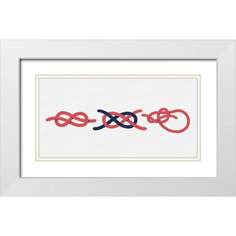 Sailing Knot Group II White Modern Wood Framed Art Print with Double Matting by Green, Jacob