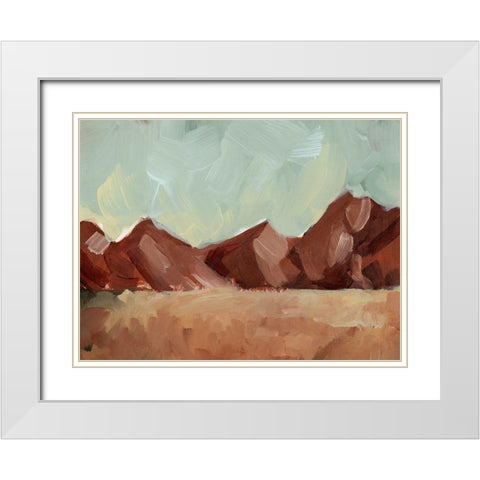 Brushed Canyons II White Modern Wood Framed Art Print with Double Matting by Parker, Jennifer Paxton