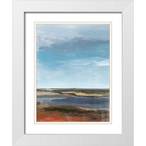 Marsh Vista II White Modern Wood Framed Art Print with Double Matting by Parker, Jennifer Paxton