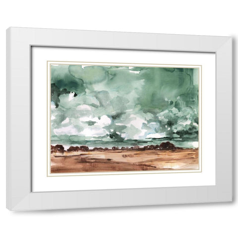 Drifting Rainclouds I White Modern Wood Framed Art Print with Double Matting by Parker, Jennifer Paxton