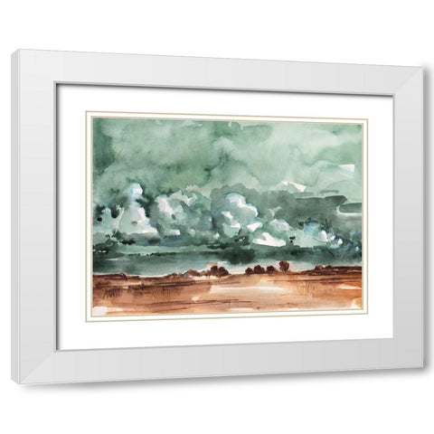 Drifting Rainclouds II White Modern Wood Framed Art Print with Double Matting by Parker, Jennifer Paxton