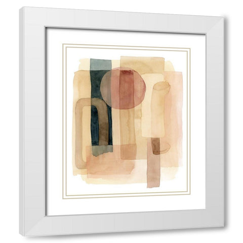 Sun and Sand I White Modern Wood Framed Art Print with Double Matting by Popp, Grace