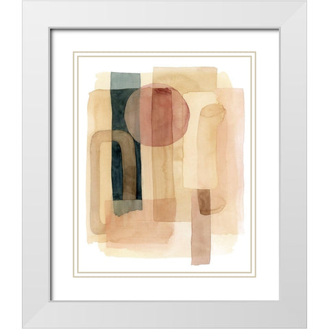 Sun and Sand I White Modern Wood Framed Art Print with Double Matting by Popp, Grace