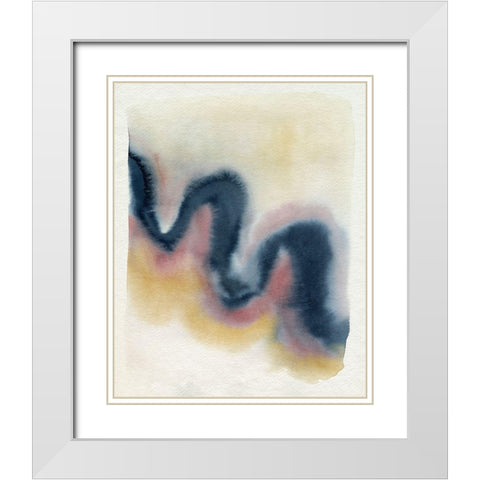 Wavy Pitch I White Modern Wood Framed Art Print with Double Matting by Popp, Grace