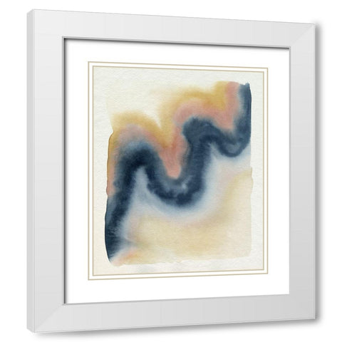 Wavy Pitch II White Modern Wood Framed Art Print with Double Matting by Popp, Grace