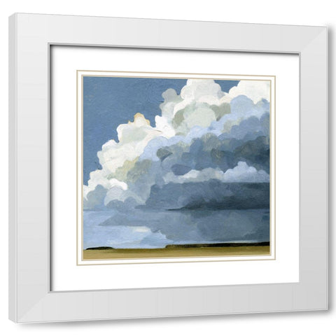 Dense Cumulus I White Modern Wood Framed Art Print with Double Matting by Caroline, Emma