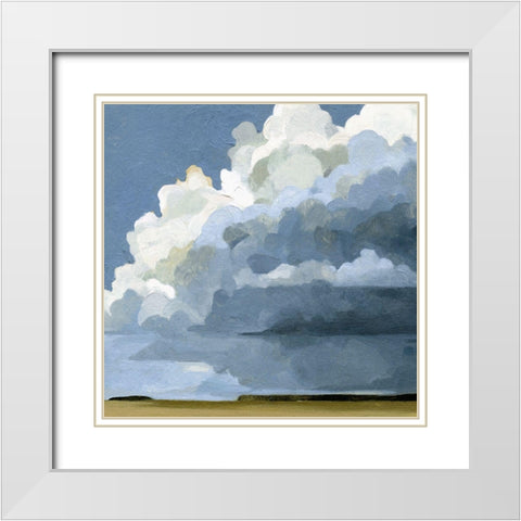 Dense Cumulus I White Modern Wood Framed Art Print with Double Matting by Caroline, Emma